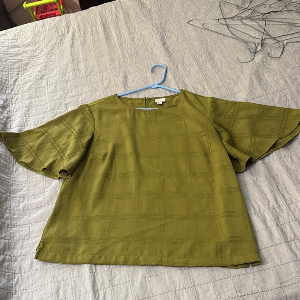 A New Day Chartreuse Women's Blouse